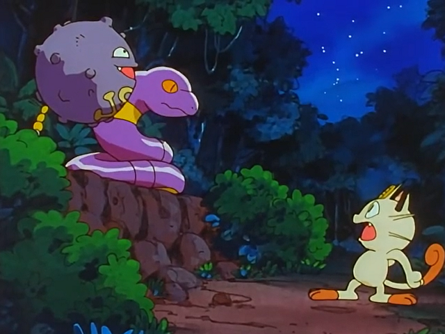 File Meowth Being Ignored By Ekans And Koffing Png Bulbagarden Archives