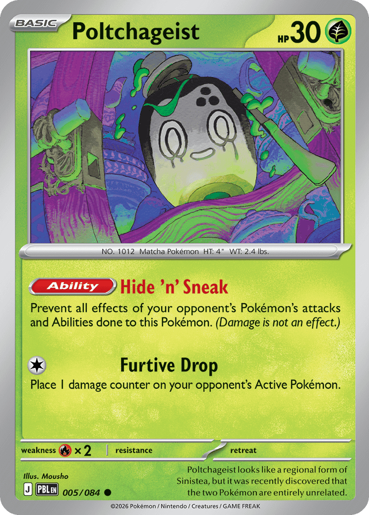 matcha pokemon card Poltchageist (Twilight Masquerade 21)