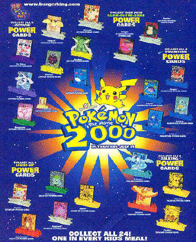 Pokemon Power 3D Card Charmander Burger King 2000 Excellent 