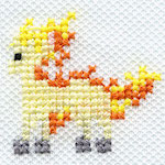 "The Ponyta embroidery from the Pokémon Shirts clothing line."