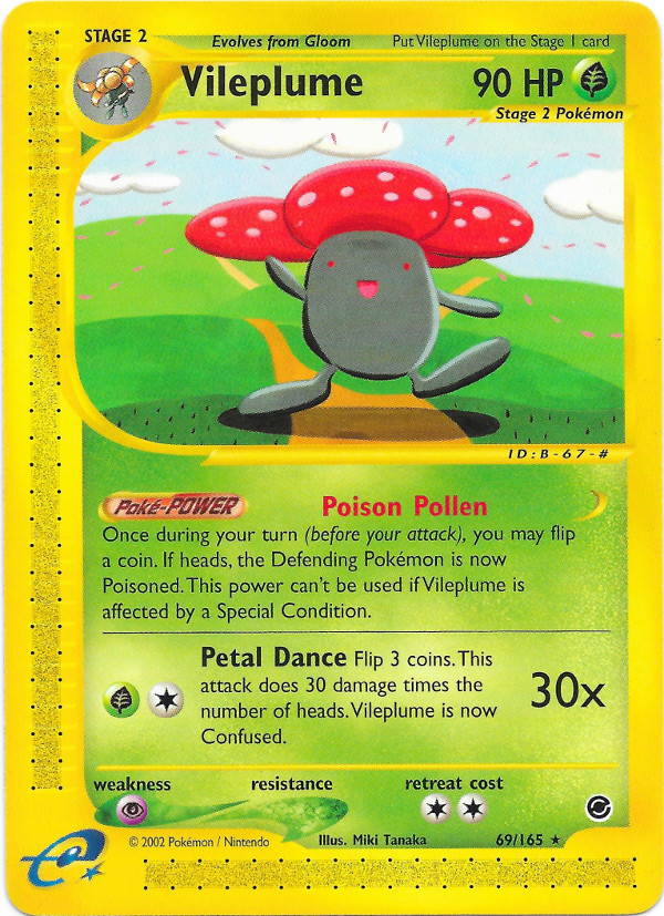 POKEMON EXPED ENG HOLO N°  31/165 VILLEPLUME 