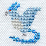 "The Articuno embroidery from the Pokémon Shirts clothing line."