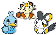 File:Emolga Ducklett Meowth Pokémon Doll avatars.png