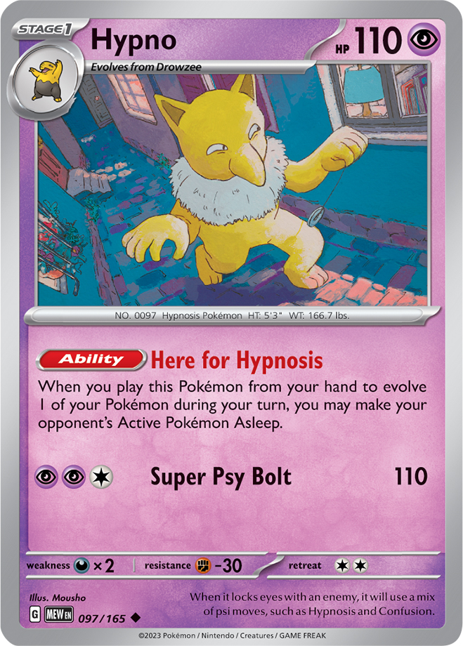 Hypno 151 97 Bulbapedia The Community Driven Pokémon Encyclopedia 3453