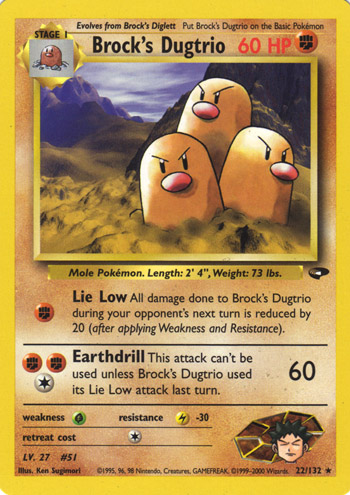 Brock's Dugtrio (Gym Challenge 22) - Bulbapedia, the community