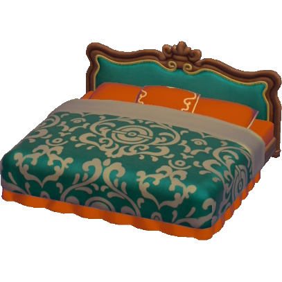 File:Antique bed Red 3 Pokopia Model.png