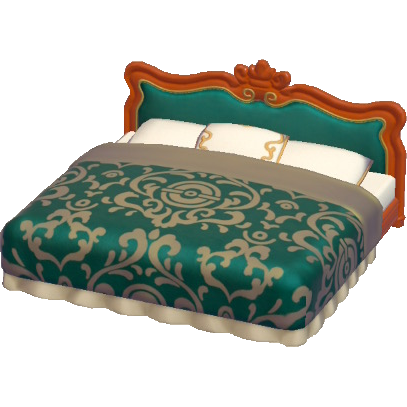 File:Antique bed Red 2 Pokopia Model.png