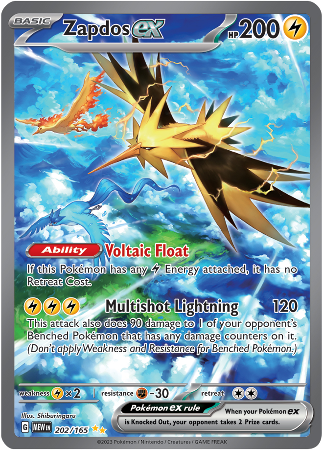 Zapdos ex (151 145) - Bulbapedia, the community-driven Pokémon