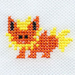 "The Flareon embroidery from the Pokémon Shirts clothing line."
