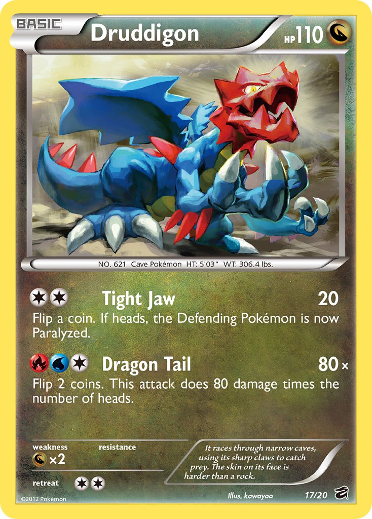 PKDV-17 Druddigon Pokemon Pokemon Dragon Vault Card # 17 Promo 
