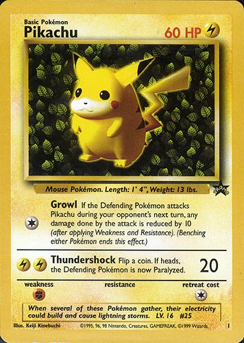 Pokemon Card VERY RARE, Pikachu Spark Basic Pokemon 50 HP, LV14