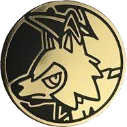 File:FLI Light Gold Lycanroc Coin.png