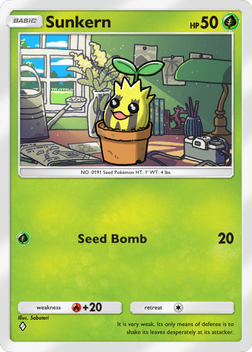 sunkern pokemon card Pokemon - Sunkern (78)