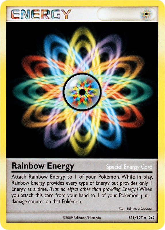 holographic rainbow energy pokemon card Pokemon Sun & Moon Base Set Rainbow Energy #137