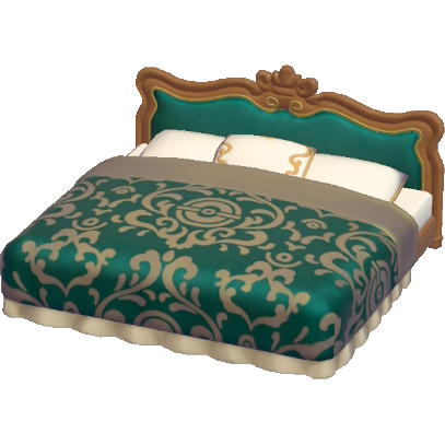 File:Antique bed Brown 2 Pokopia Model.png