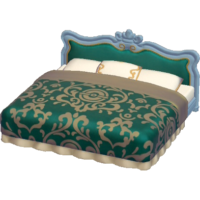 File:Antique bed Cyan 2 Pokopia Model.png