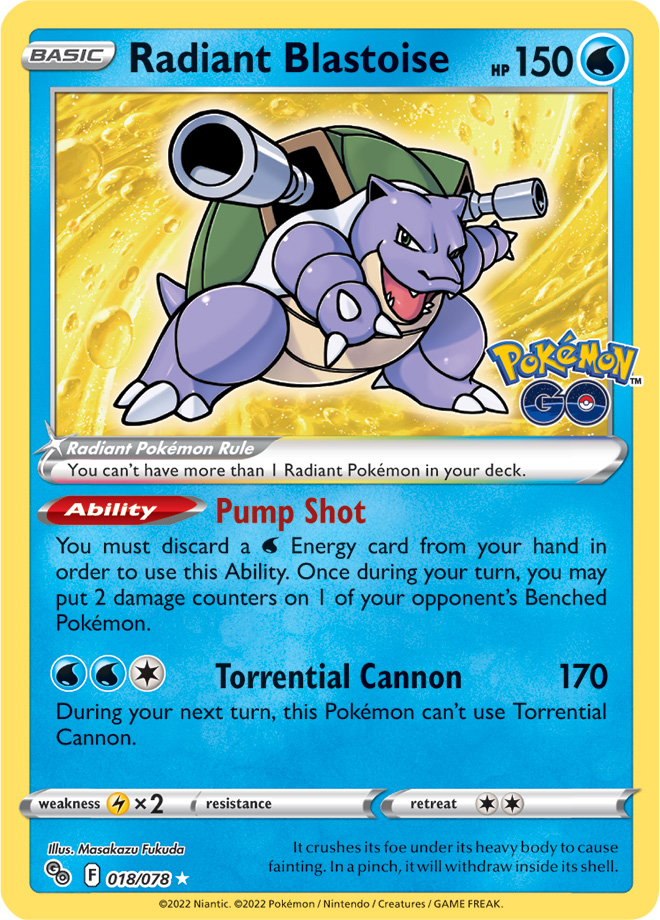 Radiant Blastoise (Pokémon GO 18) - Bulbapedia, the community