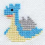 "The Lapras embroidery from the Pokémon Shirts clothing line."