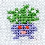 "The Oddish embroidery from the Pokémon Shirts clothing line."