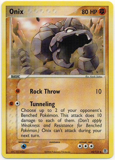 Onix 2000 Pokemon Card fire red playing card poker card Rare BGS From JP