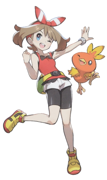 File:May Torchic Pokémon Center Trainer artwork.png