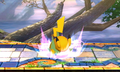 Pikachu taunting (Up Smash Taunt) in the 3DS version