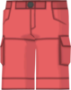 SM Plain Cargo Shorts Red m.png