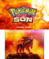 English Pokémon Sun title screen