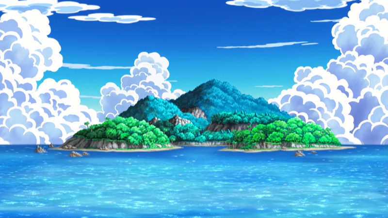 island moon water sea mer, paysage , landscape , fond , summer , ete , gif  , anime , animated , animation , background , water , eau , wasser , beach ,