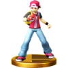 Trophy of the Pokémon Trainer from Super Smash Bros. for Wii U