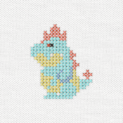 "The Croconaw embroidery from the Pokémon Shirts clothing line."
