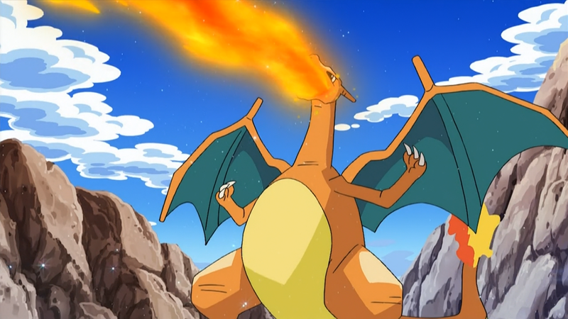 File:Ash Charizard newly evolved.png