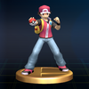 Trophy of the Pokémon Trainer from Super Smash Bros. Brawl