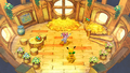 Post-renovation Team Base interior for Pikachu, Meowth, Eevee, and Skitty