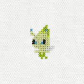 "The Celebi embroidery from the Pokémon Shirts clothing line."