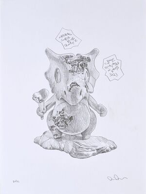 Daniel Arsham Pokémon Study for Crystalized Cubone I.jpg