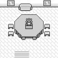 Interior of the Vermilion Fan Club in Pokémon Red, Blue, and Yellow