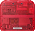 Nintendo 2DS Transparent Red's back