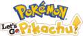 English, Italian, and Spanish logo of Pokémon: Let's Go, Pikachu!