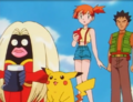 Misty's miscolored shorts and Brock's miscolored belt