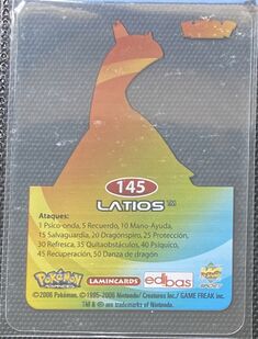 Pokémon Rainbow Lamincards Advanced - back 145.jpg