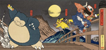 Battling Snorlax on Silence Bridge from Pokémon Center Online by Hitoshi Ariga