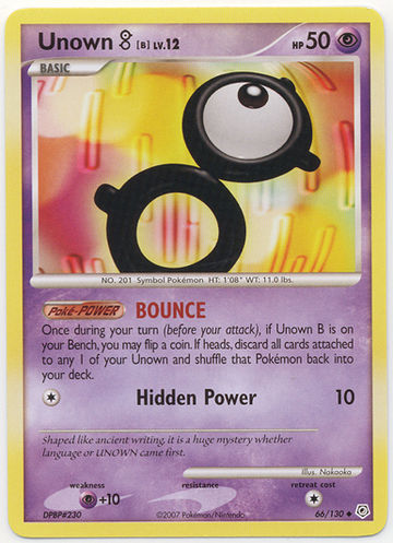 Unown B (Diamond & Pearl 66) - Bulbapedia, The Community-driven Pokémon ...