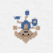 "The Hitmontop embroidery from the Pokémon Shirts clothing line."