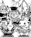 A group of Cosplay Pikachu in Pokémon Adventures