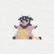 "The Miltank embroidery from the Pokémon Shirts clothing line."
