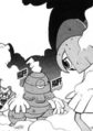 Ruby's Kirlia and Emerald's Dusclops burned in Pokémon Adventures