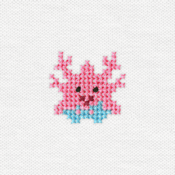 "The Corsola embroidery from the Pokémon Shirts clothing line."