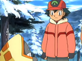 Ash's winter jacket in Let it Snow, Let it Snow, Let it Snorunt!