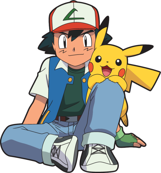 File:Ash with Pikachu.png